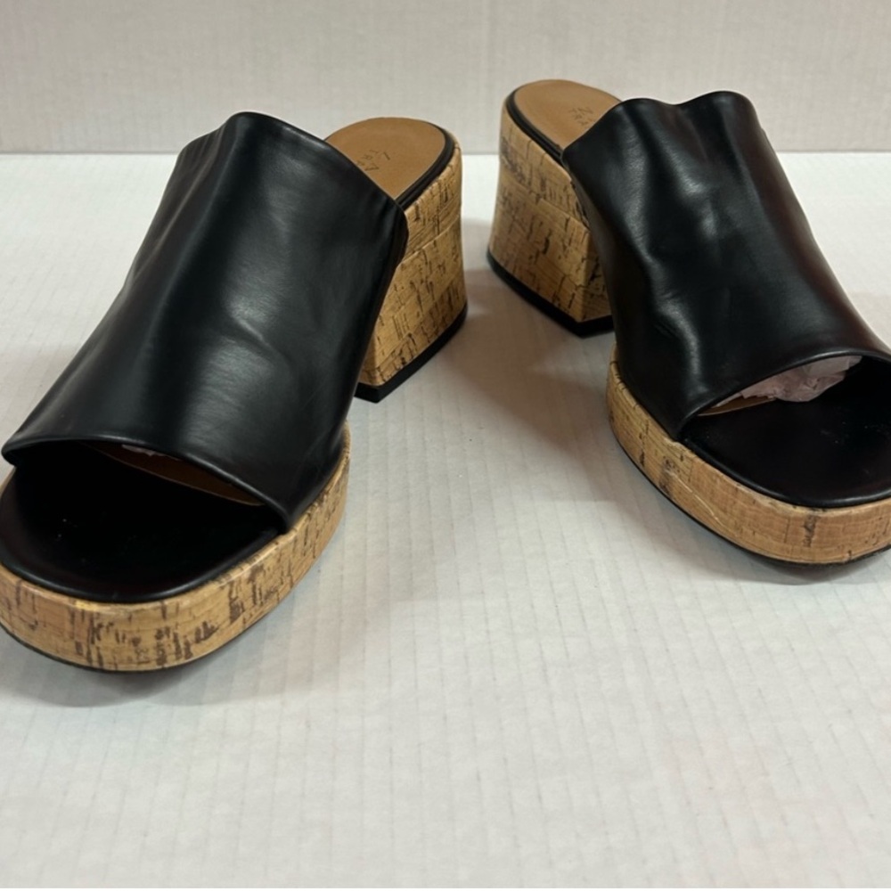 Zara Cork Platform Mules